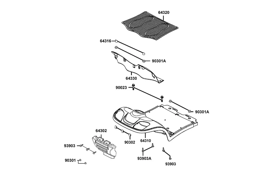 F02 Floor Panel parts diagram