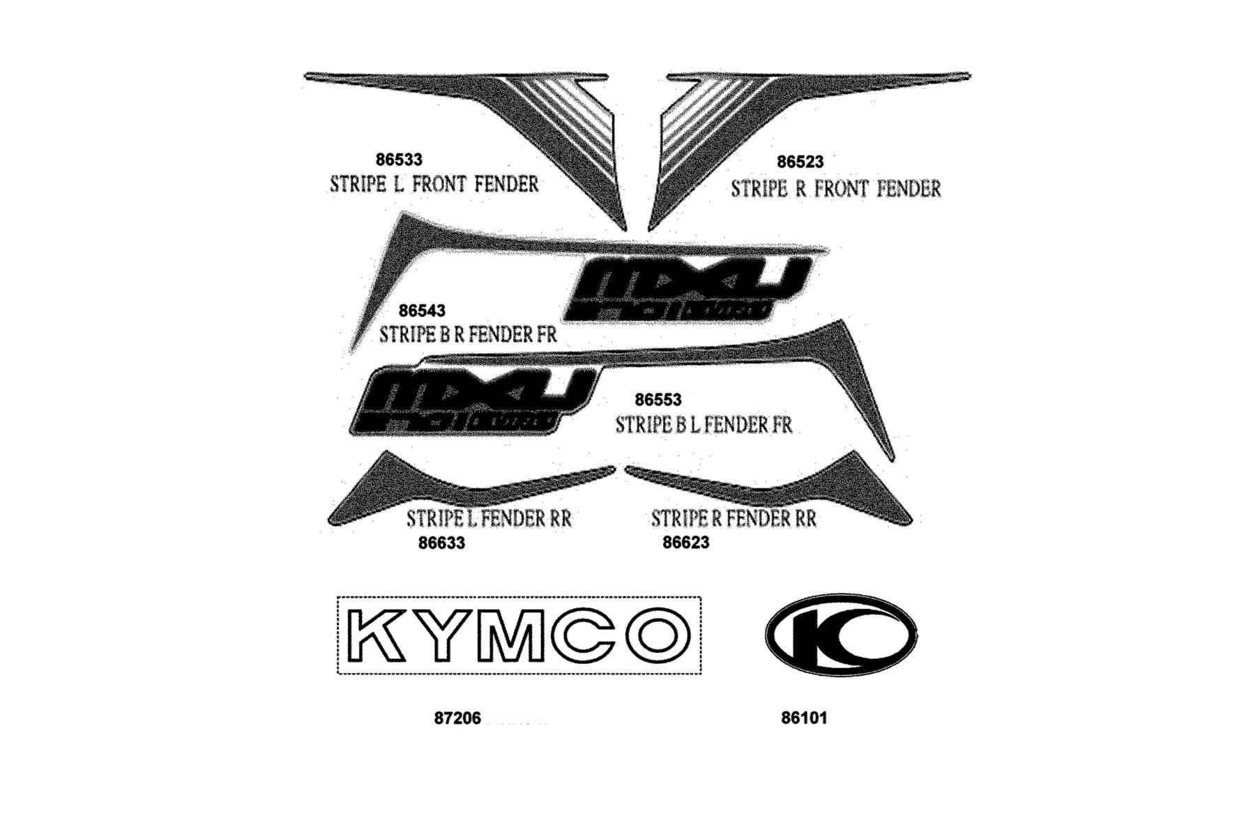 MXU 270(2021) Emblem ● Stripe parts diagram