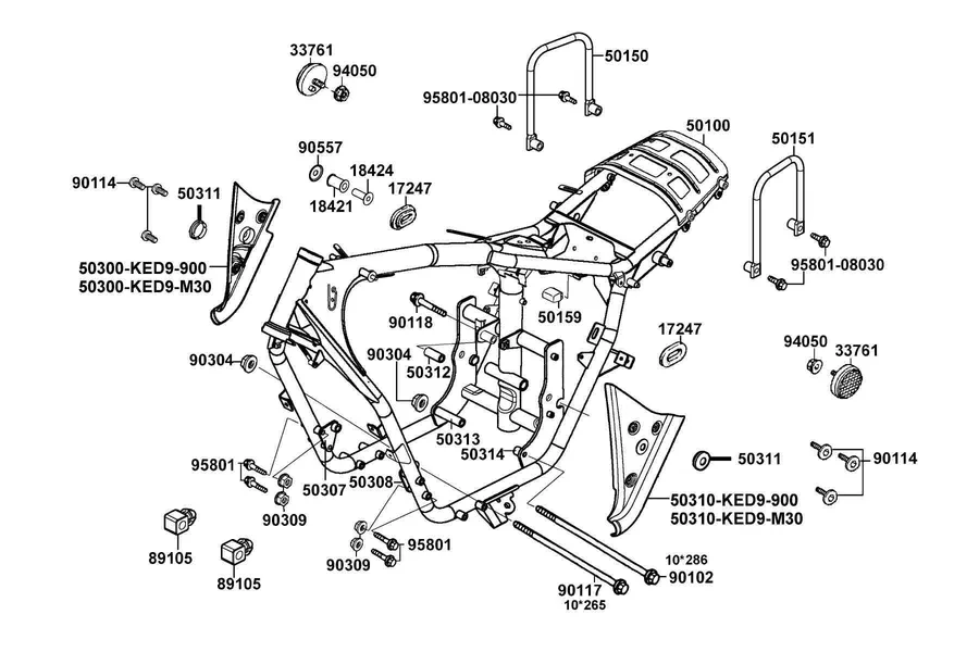 F28 Frame Body parts diagram