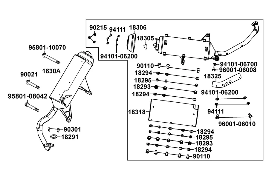 F14 Exhaust Muffler parts diagram