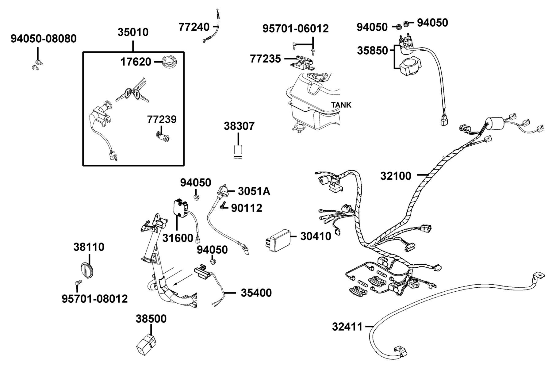 SUPER 8 150X (2022) Wire Harness parts diagram