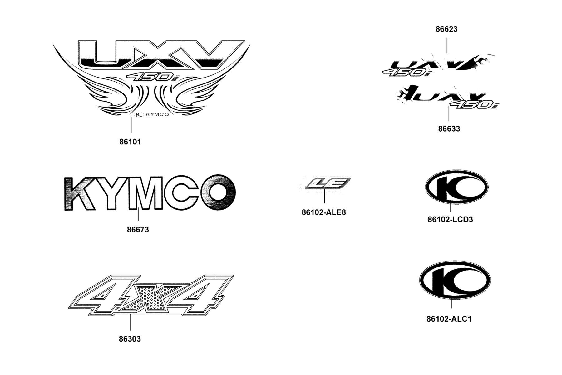 UXV 450i LE (2016~) Emblem●Stripr parts diagram