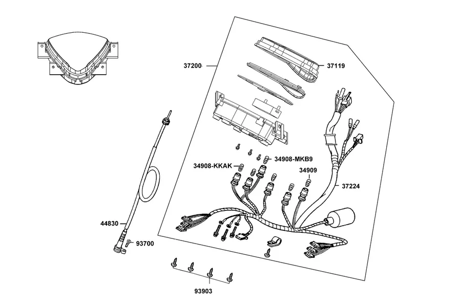 F02 Speedometer parts diagram