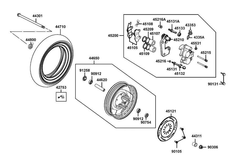 F07 Front Wheel parts diagram