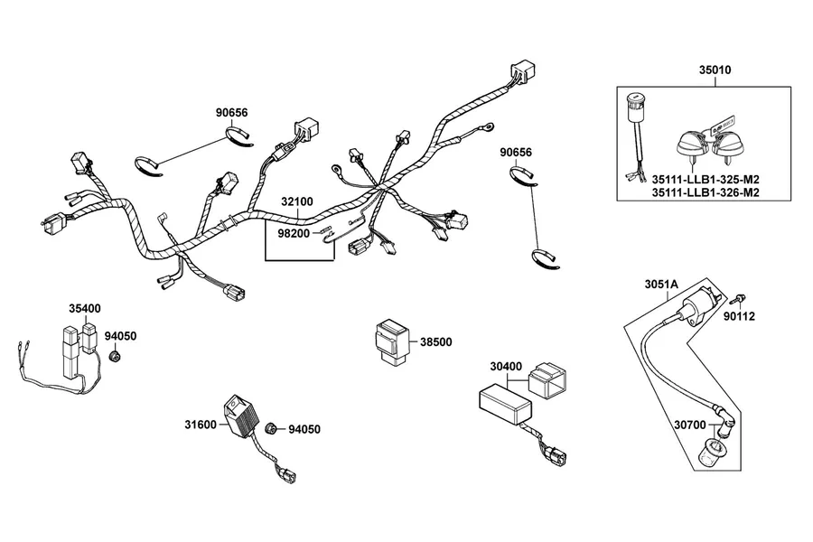 F18 Wire Harness parts diagram