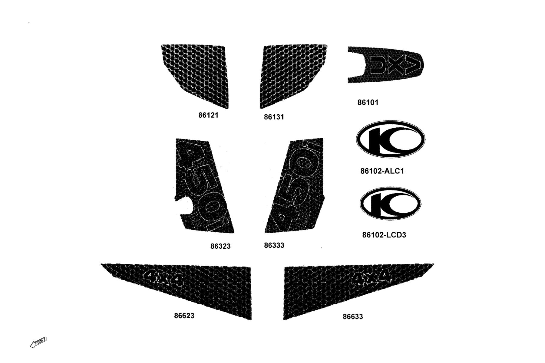 UXV 450i LE(2020) Emblem●Stripr parts diagram