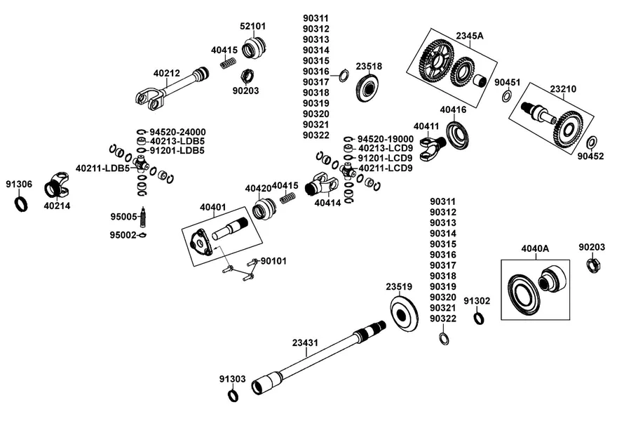 E08 Shaft Reduction parts diagram