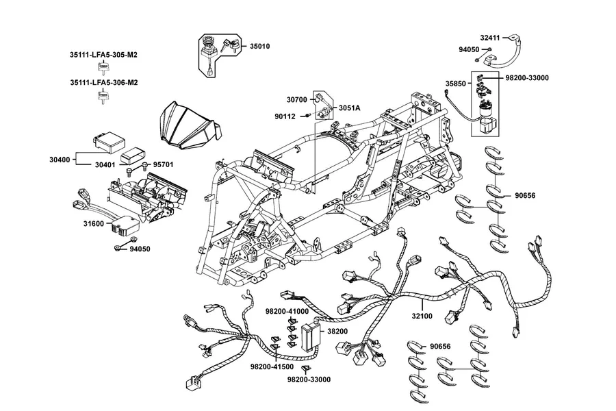 F20 Harness Wire parts diagram