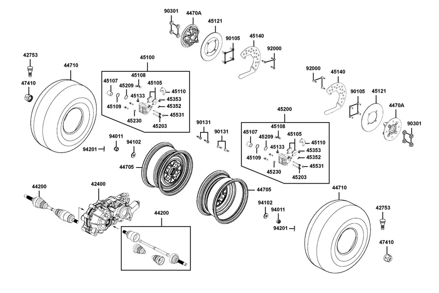 F07 Front Wheel parts diagram