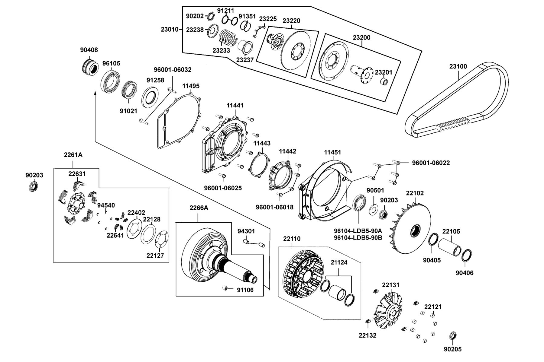 MXU 550i EPS (2024MY) Drive Pulley parts diagram
