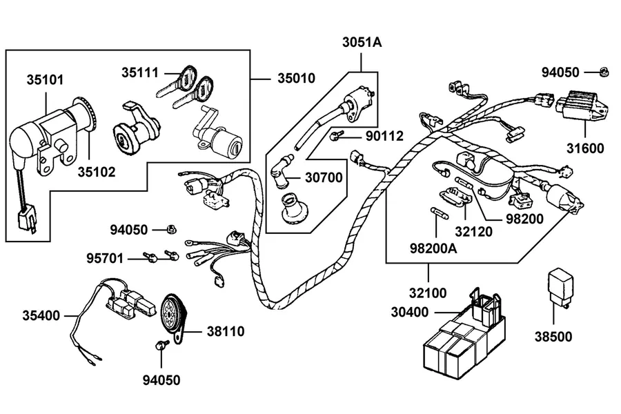 F20 Wire Harness parts diagram
