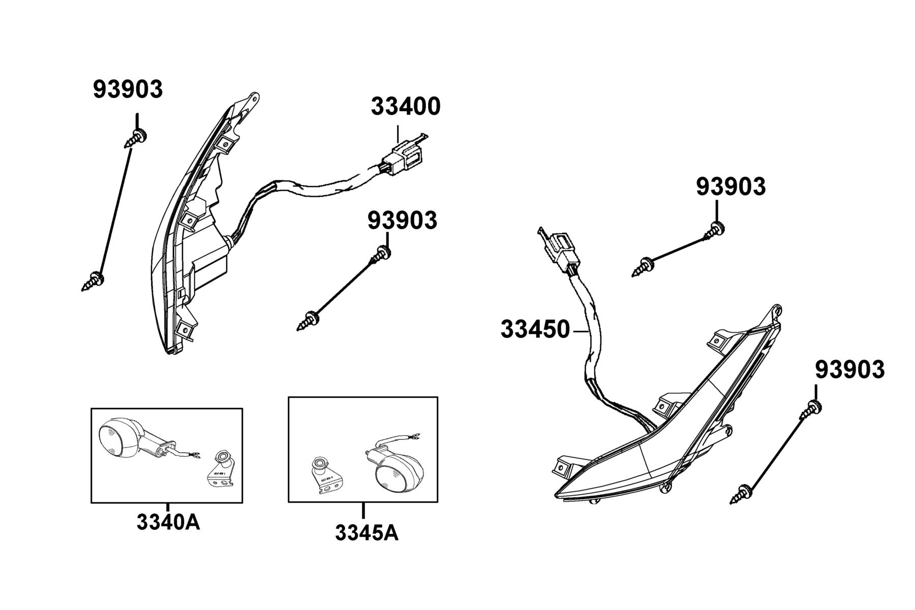 New People S 150(2020~ Front Winker parts diagram