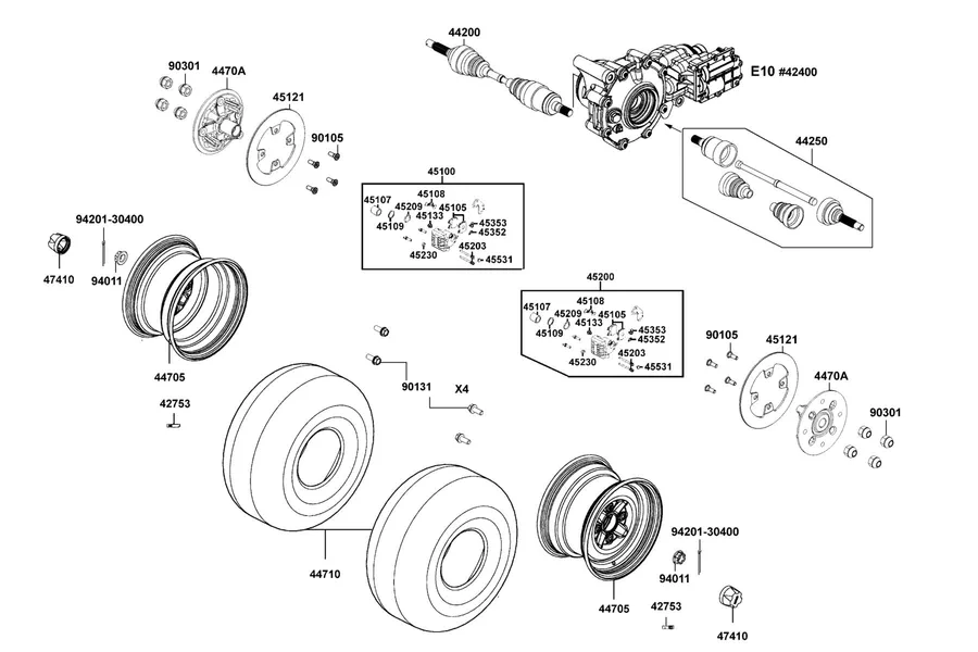 F07 Wheel Assy Fr parts diagram