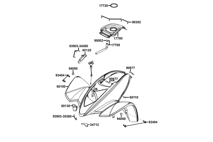 F05 Fender Front parts diagram