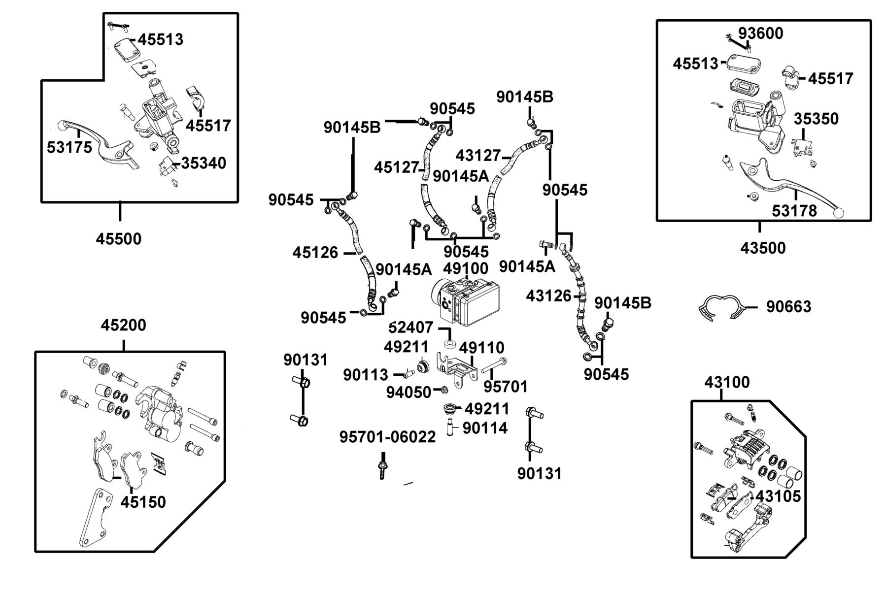 New People S 150(2020~ Brake Master Cylinder parts diagram