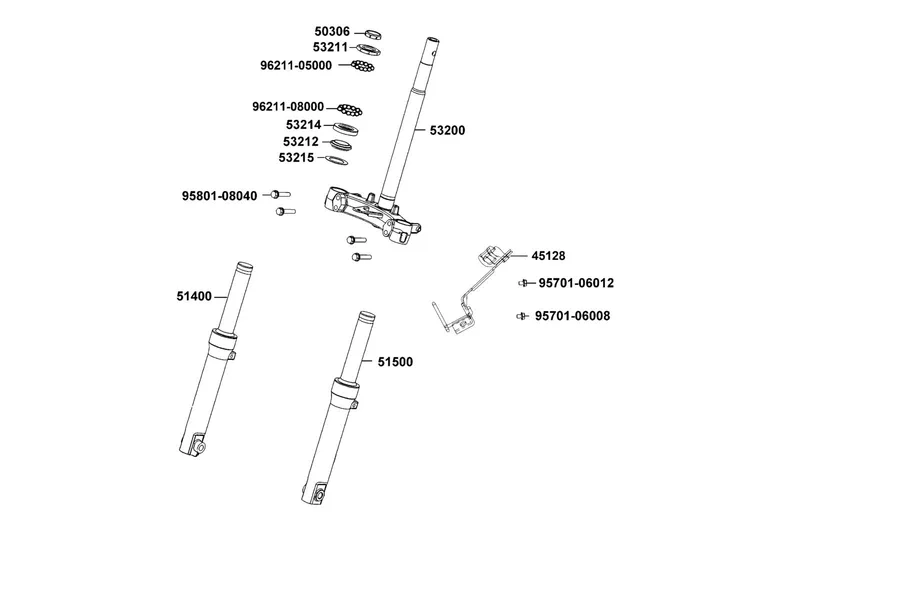 F06 Stem Steering parts diagram