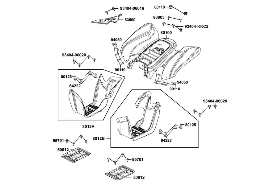F12 Fender Rear parts diagram