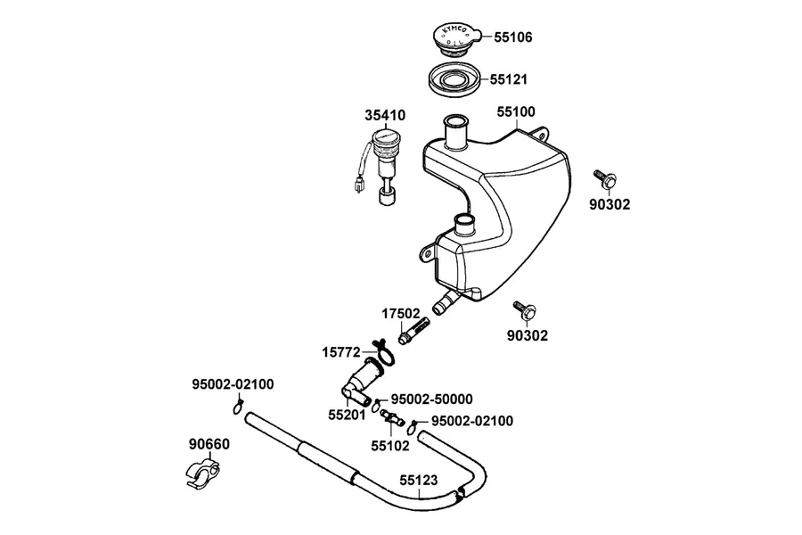 F12 Oil Tank parts diagram