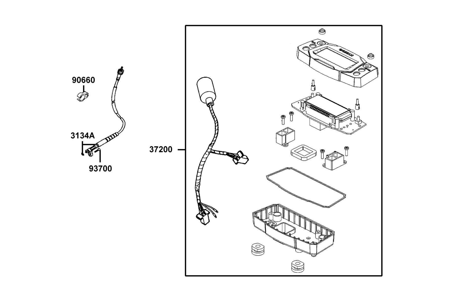 K-PIPE 125(2022) Speedometer parts diagram