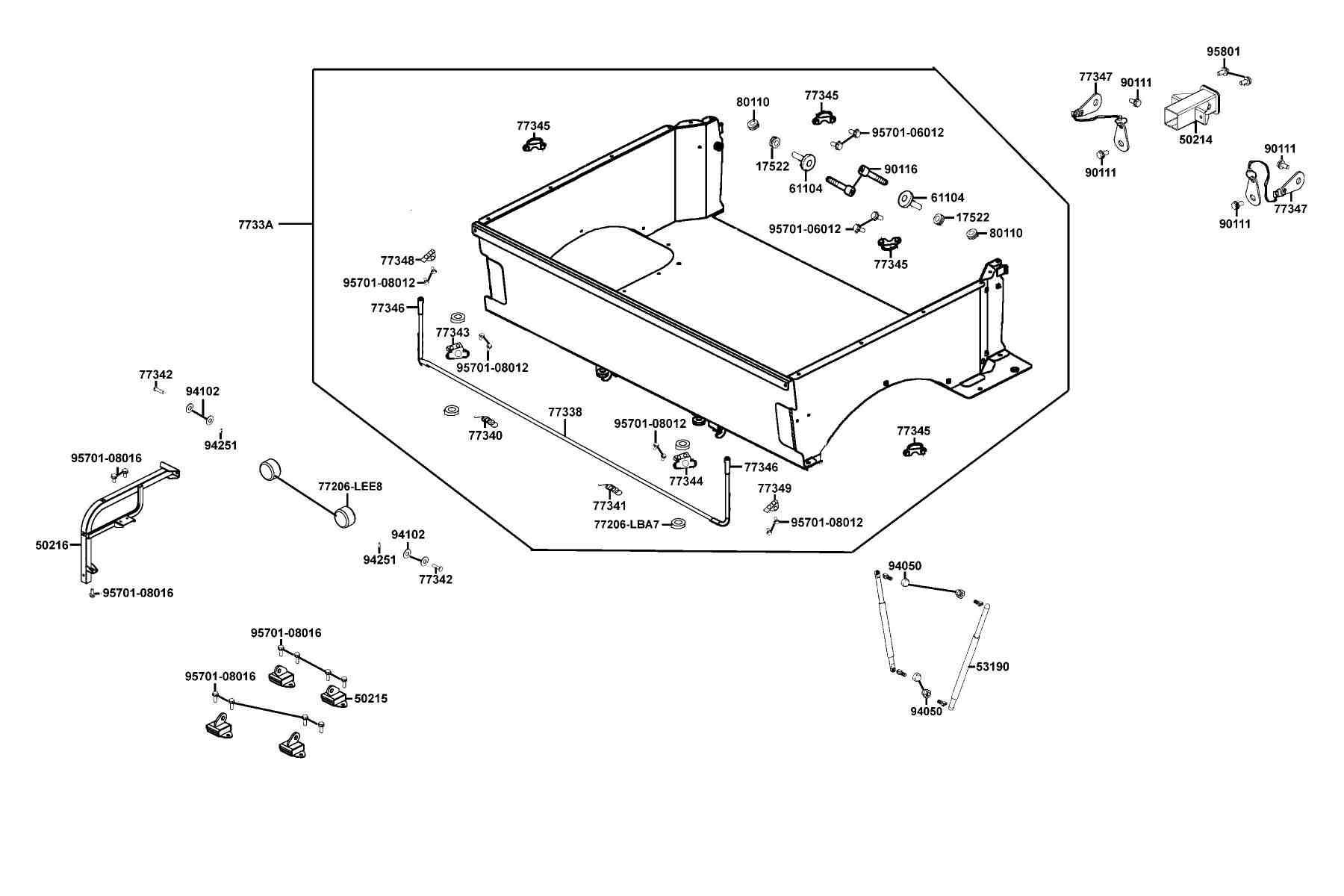 UXV (2022) Carrier Luggage parts diagram