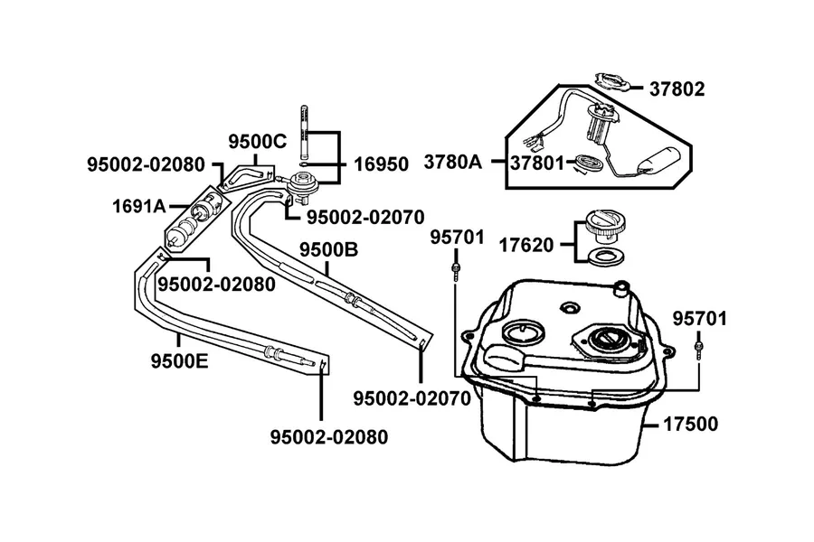 F10 Fuel Tank parts diagram