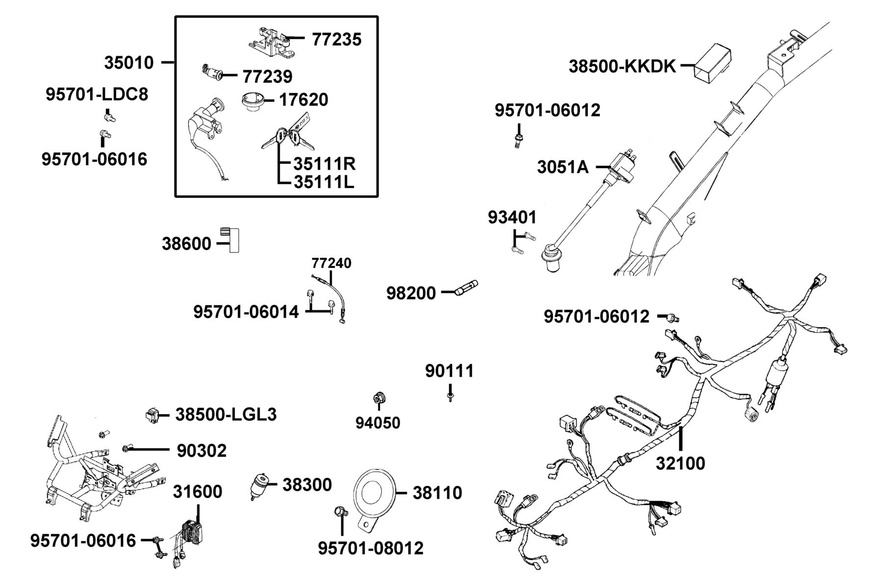 Super 8 50 MY2026 Wire Harness parts diagram