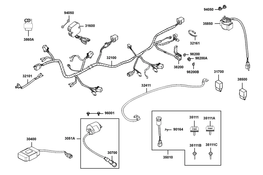 F21 Harness Wire parts diagram