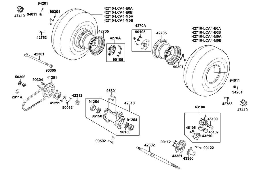 F07 Rear Wheel parts diagram