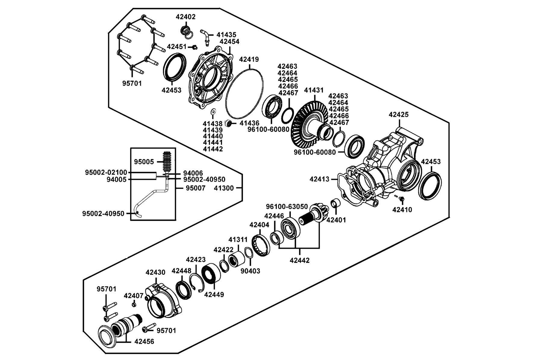 KYMCO MAXXER 375 OFF ROAD 2010- 2012 Control Arm Assy parts diagram