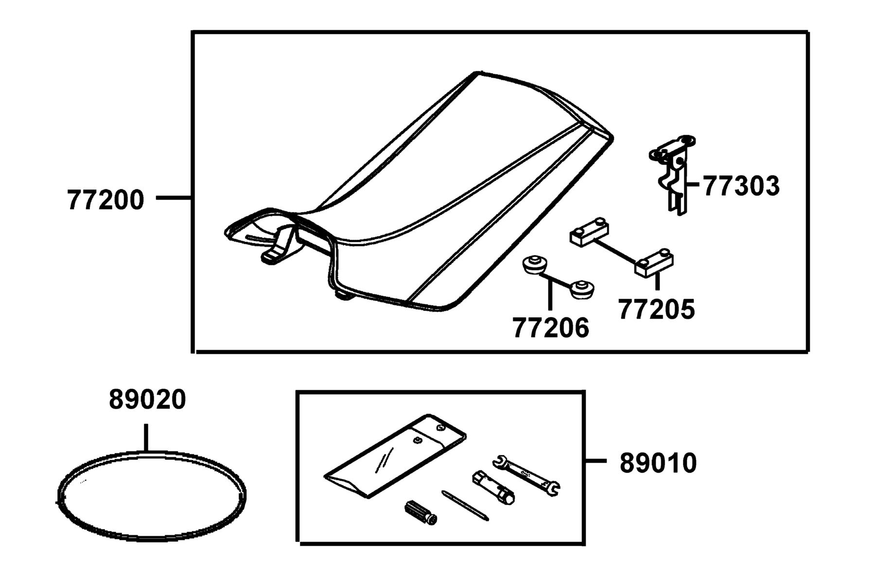 MXU 150 (2016~) Seat parts diagram