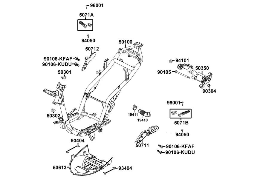 F20 Frame Body parts diagram