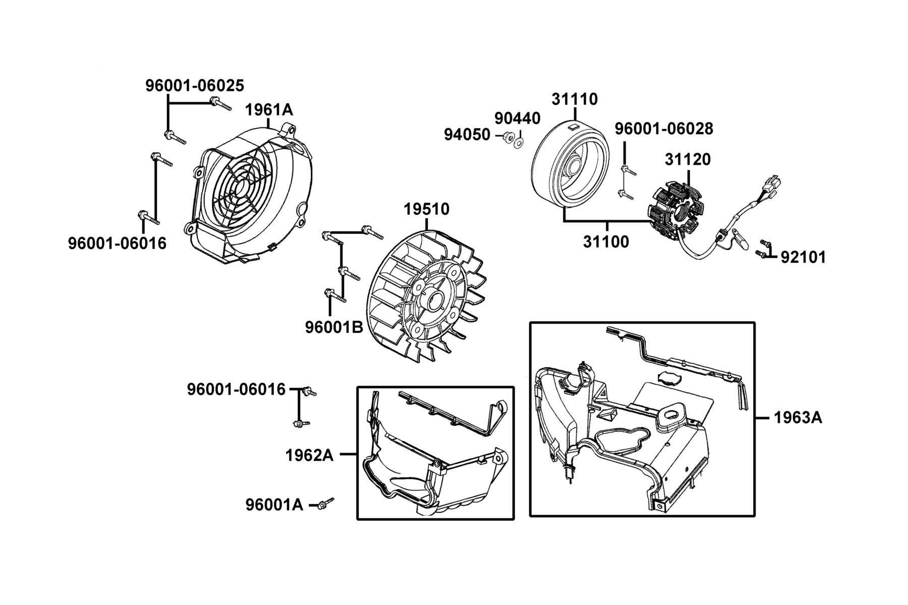 People S 150i ABS(2022) Fan Cover ● Generator parts diagram