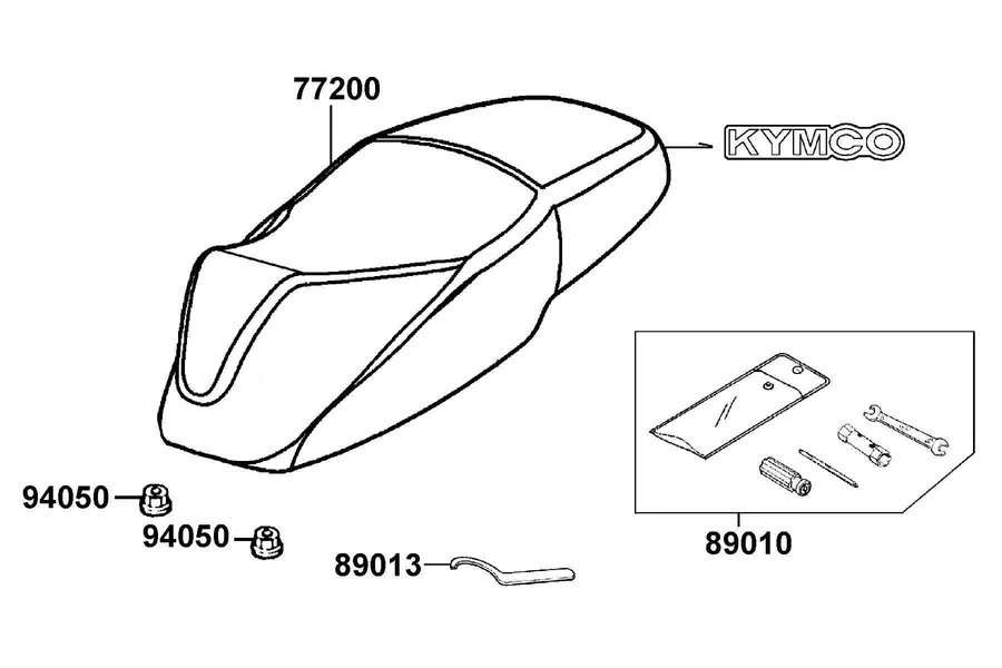 F09 Seat parts diagram