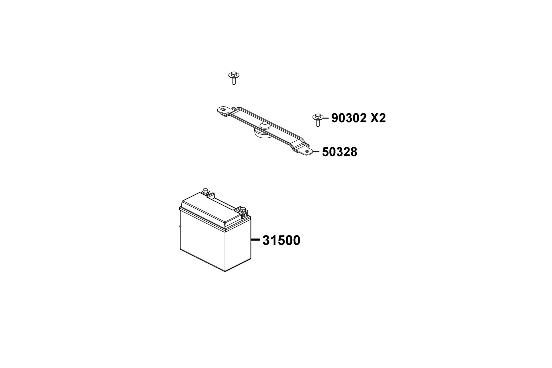 MXU 270(2021) Battery parts diagram