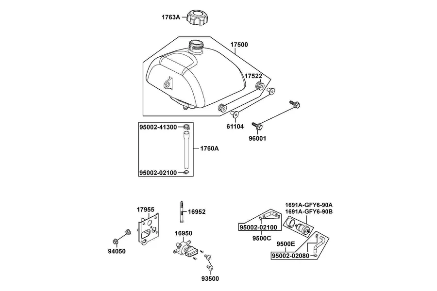F09 Fuel Tank parts diagram