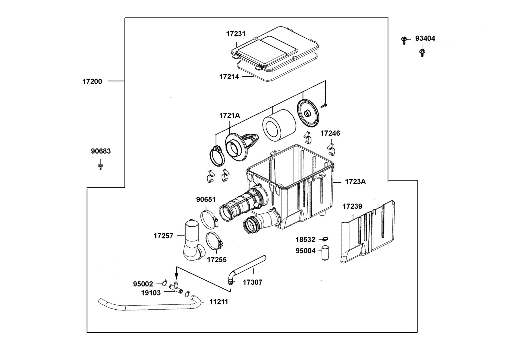 MONGOOSE 270I 2026EPA Air Cleaner parts diagram