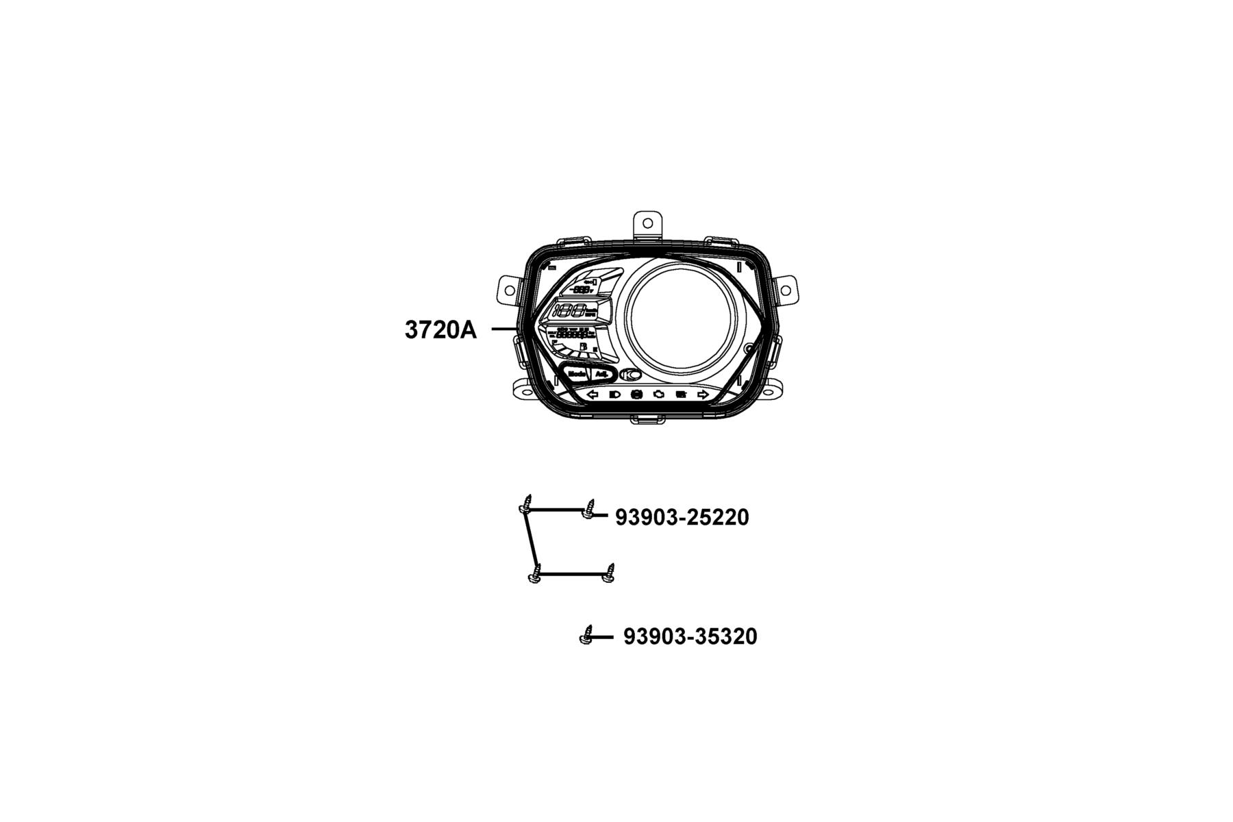 LikeII 150i ABS Noodoe (2020 Speedometer parts diagram