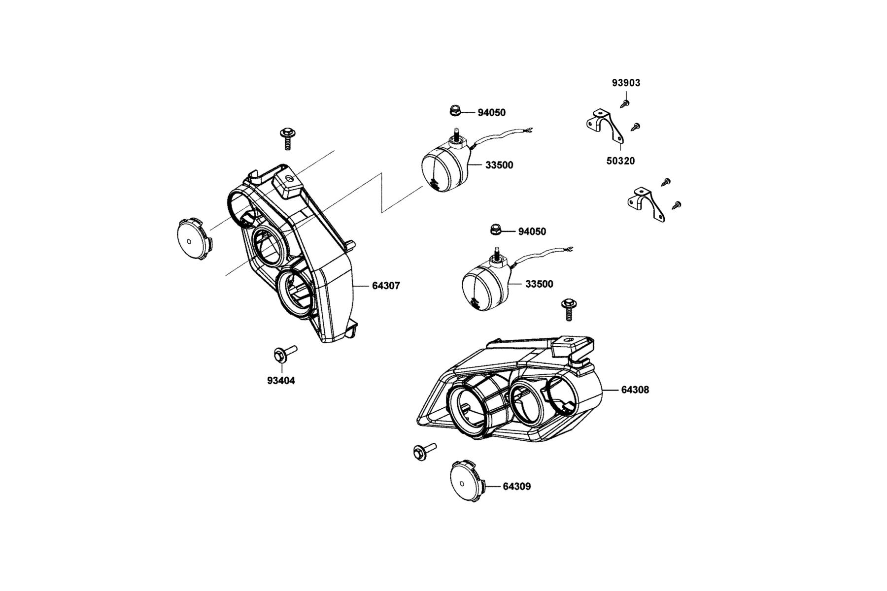 Mongoose 270i(2023MY) Light Assy Fr Position parts diagram