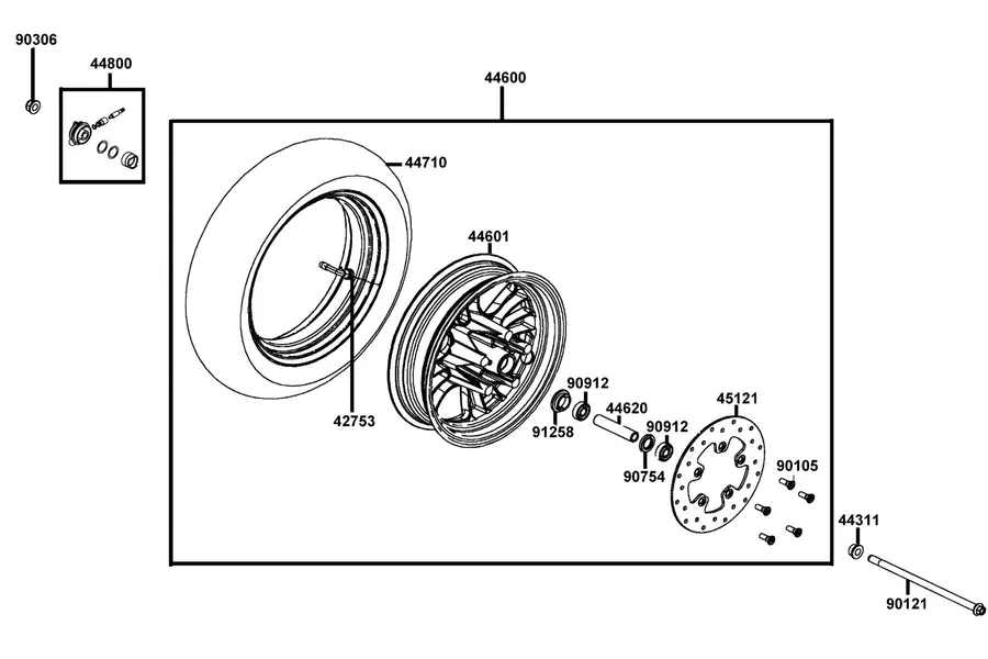 F07 Front Wheel parts diagram
