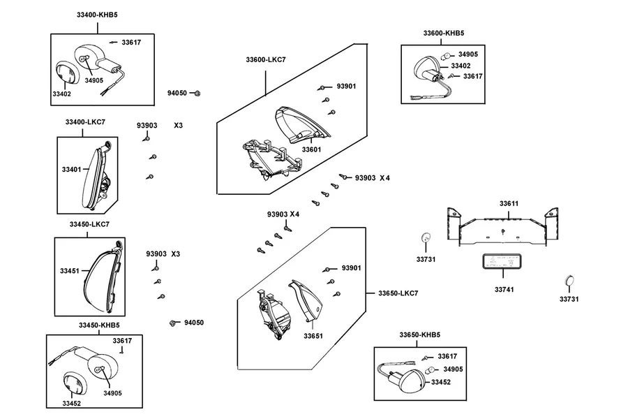 F17 Front Winker parts diagram