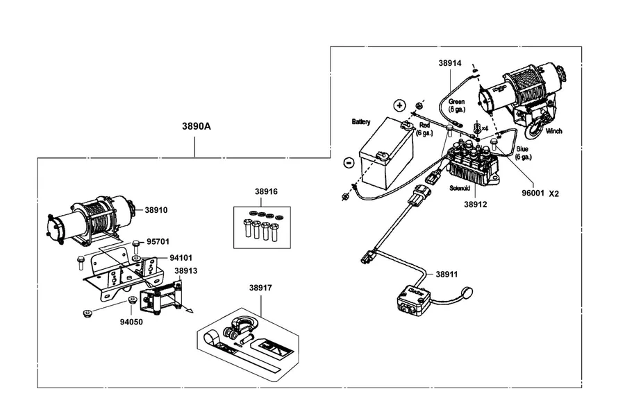 F22 Ass'Y Winch parts diagram