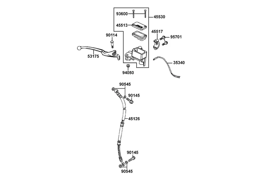 F04 Brake Master Cylinder parts diagram