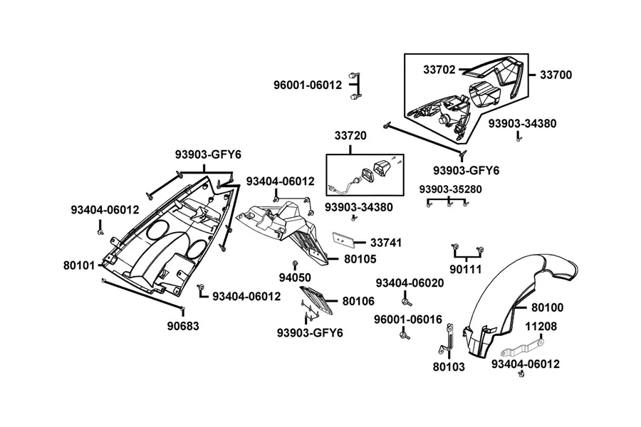 F18 Tail Light parts diagram