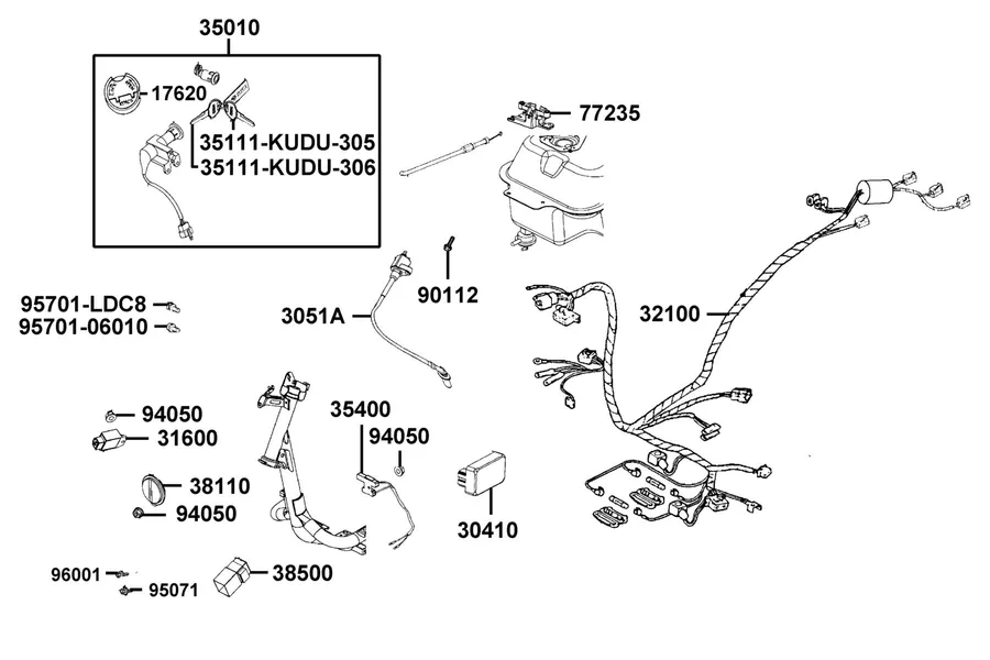 F19 Wire Harness parts diagram