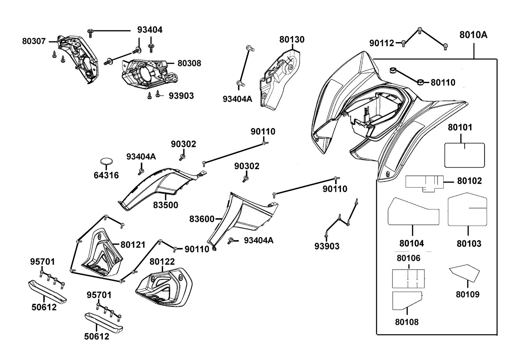 MONGOOSE 270I 2026EPA Fender Rear parts diagram