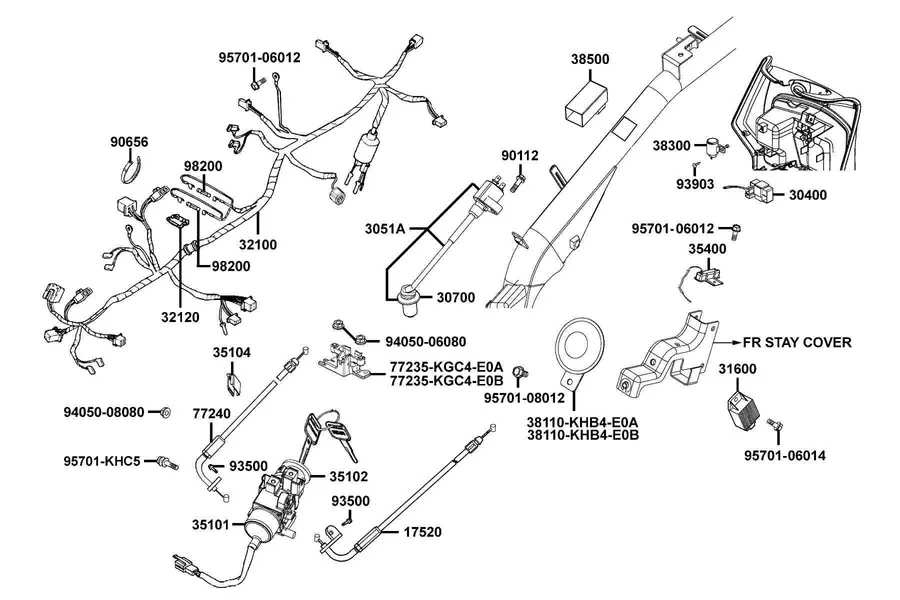F19 Wire Harness parts diagram