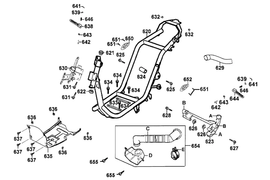 F21 Frame Body parts diagram