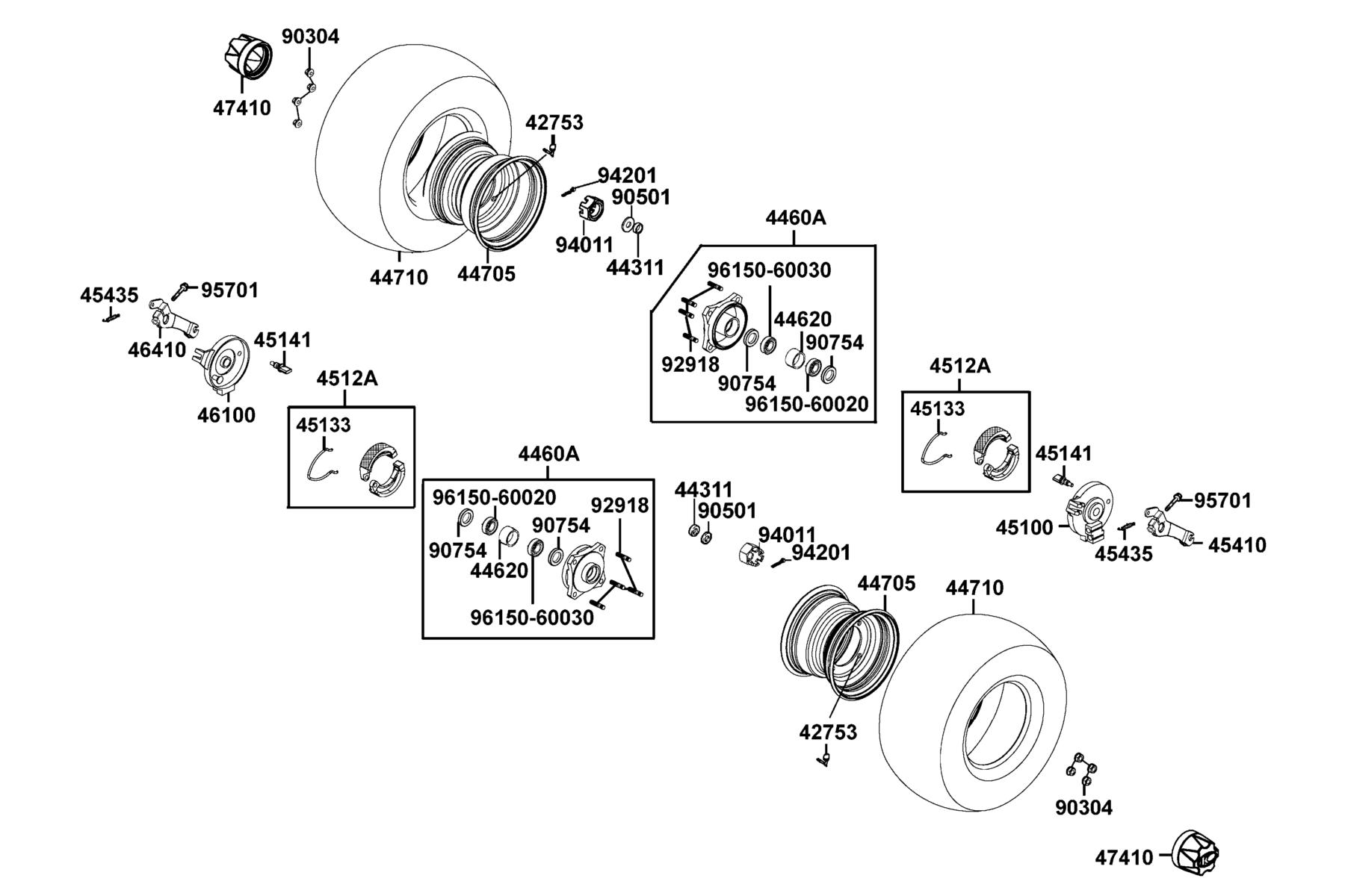 MONGOOSE 90S(2022) Front Wheel parts diagram