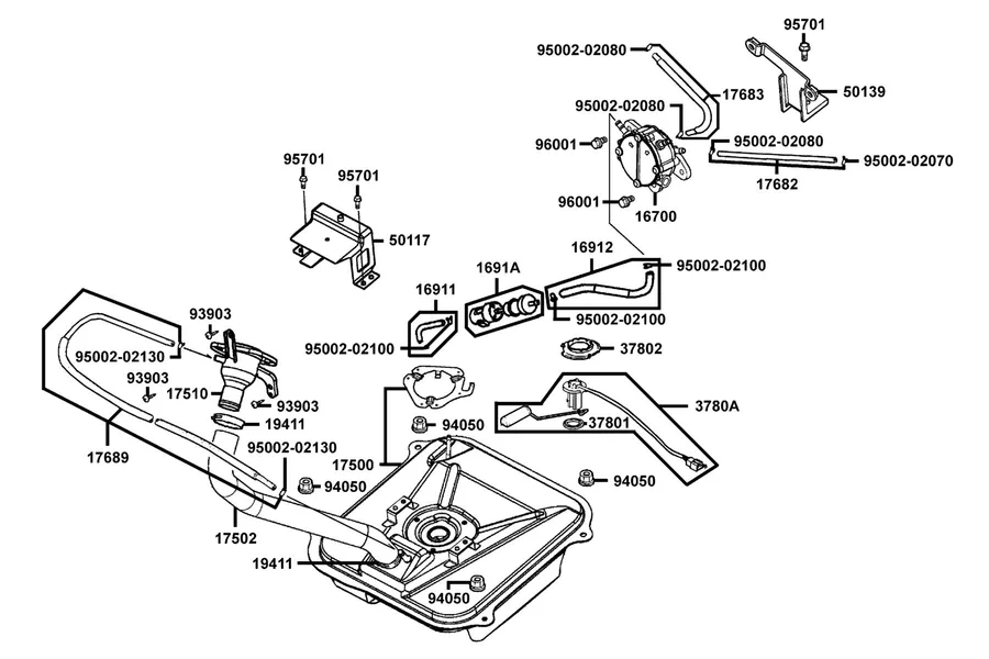 F10 Fuel Tank parts diagram