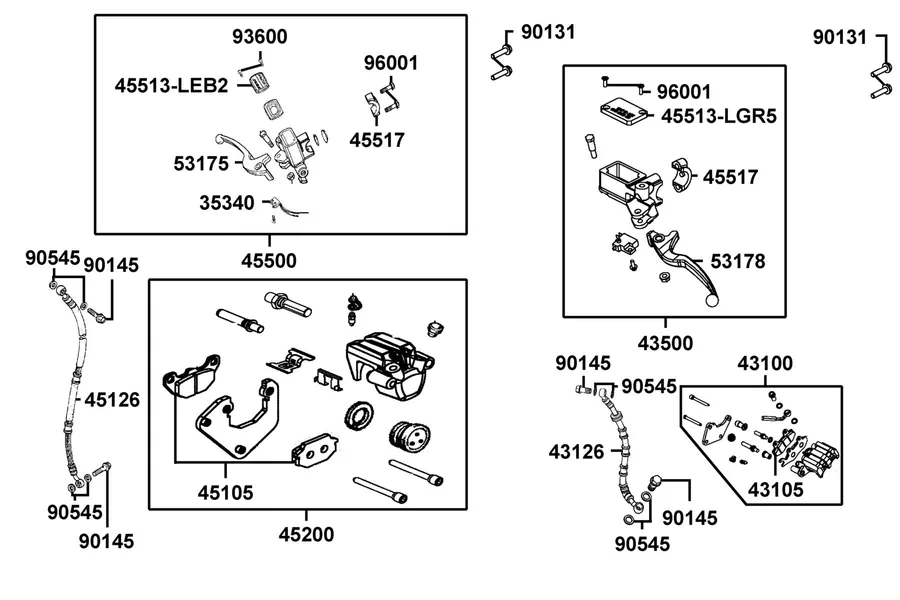 F04 Brake Master Cylinder parts diagram